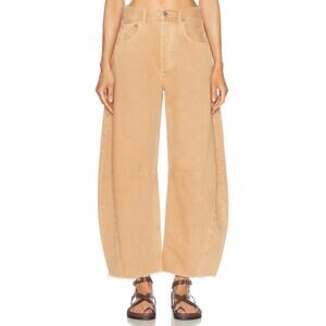 Citizens of Humanity Horseshoe Wide Leg Raw Hem Jeans in Copper Size 25